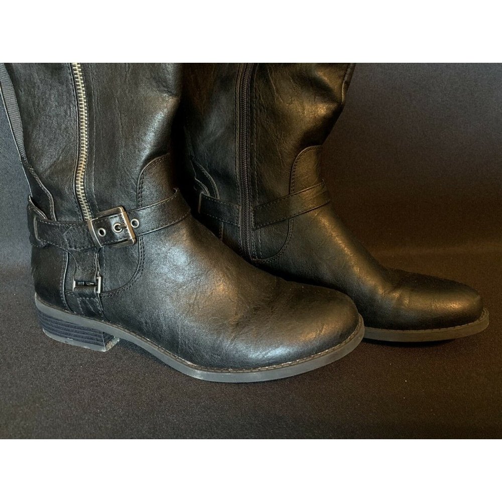 G By Guess Womens Harson Faux Leather Riding Boots Black, Black Multi Size 10MWC